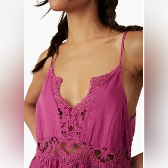 Free People One Ilektra Slip Dress Size XS Pink - Picture 3 of 9